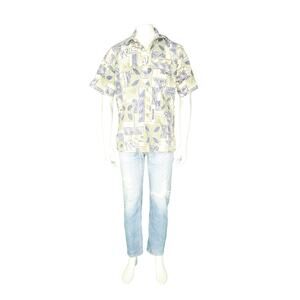 Go Barefoot Hawaiian Aloha Tropical Camp Pullover Reverse Print USA Made Shirt M